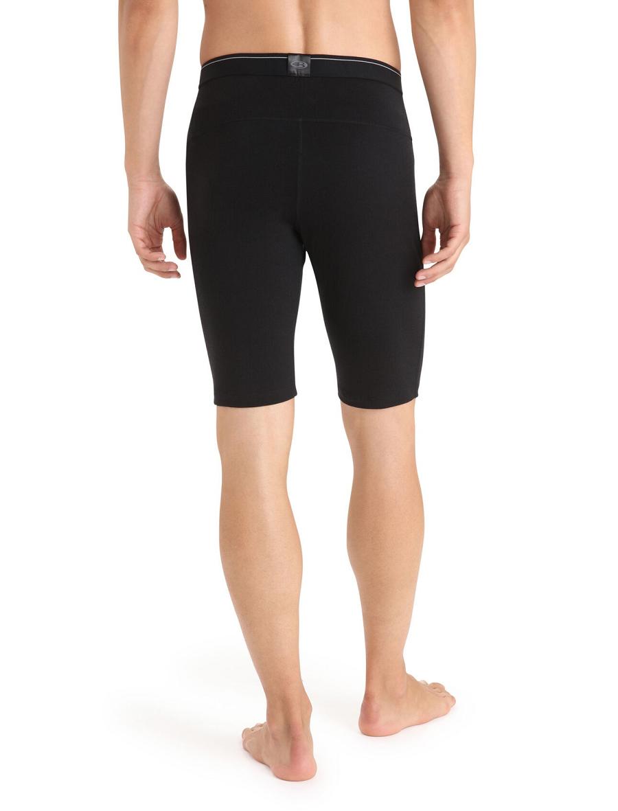 Men's Icebreaker Merino 200 Oasis Thermal Shorts Base Layers Black | CA 1568ILHS